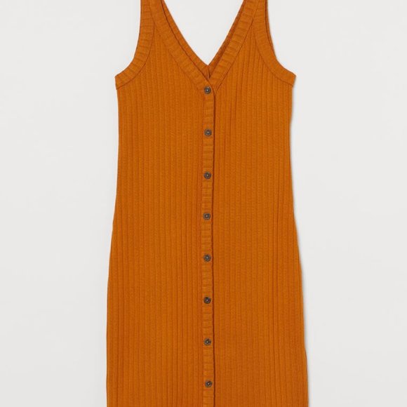 H&M Dresses & Skirts - H&M Mustard, Ribbed Tank Dress